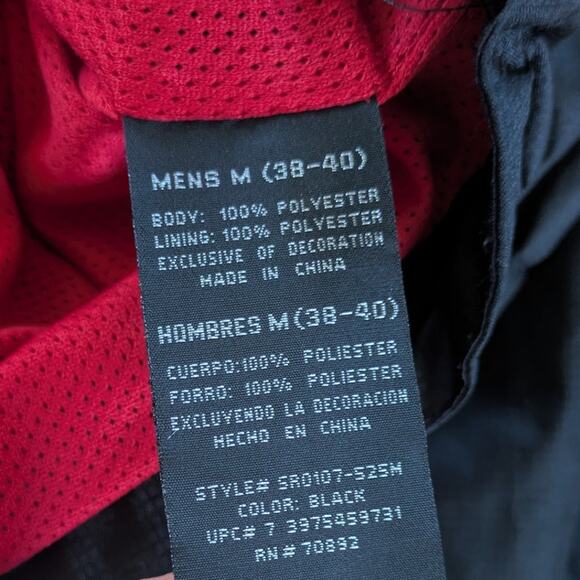 Vintage Starter Windbreaker Jacket Mens M Black Y2K Track Gym Training Workout - Picture 6 of 8